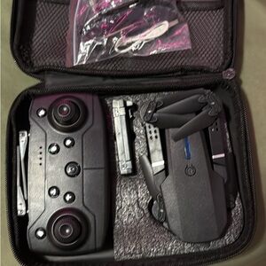 Black Foldable Drone with Remote